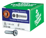 HILLMAN M6-1.00 mm D X 20 mm L Heat Treated Steel Hex Head Cap Screw 50 pk