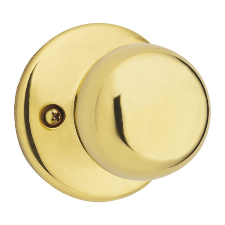 Weiser Fairfax Series GAC12 F3 Dummy Door Knob, 1-15/16 in Dia Knob, Brass