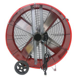 MaxxAir BF30DD Portable Barrel Fan, 120 V, 2-Speed, 4050 to 5000 cfm Air, Red