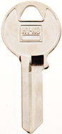 Hy-Ko 11010VR2 Key Blank, Brass, Nickel, For: Viro Cabinet, House Locks and Padlocks, VR2 Key Number, Pack of 10