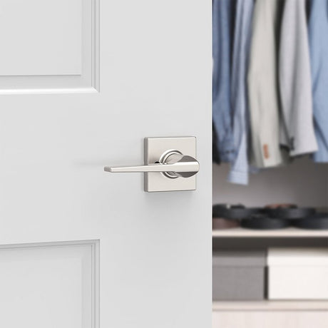 Weiser Elements Hollis 9GLC120-103 Dummy Door Handle, Lever Handle, Contemporary Design, Satin Nickel, Residential