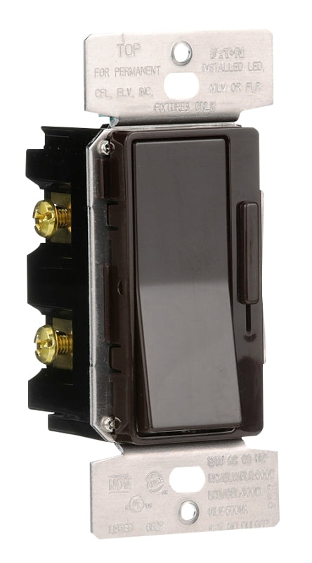 Eaton AL, DUL06P DUL06P-C7-KB-L Decorator Dimmer, 120 VAC, 600 W, CFL, Halogen, Incandescent, LED Lamp, 3-Way
