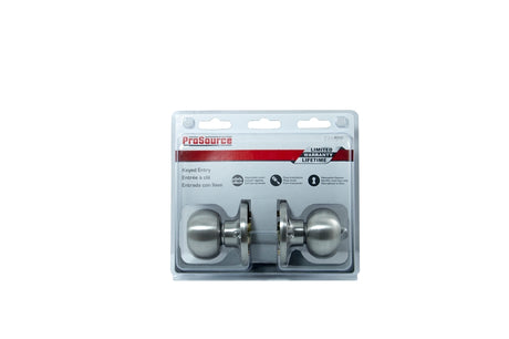 ProSource T9600BRA4V Entry Knob, Stainless Steel, K3, KW1 Keyway, 3 Grade, Pack of 3