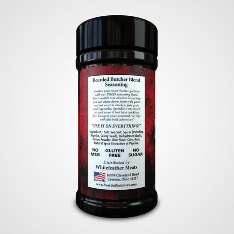 Bearded Butcher BB-0096 Seasoning, Bold Blend, 6 oz Shaker Can
