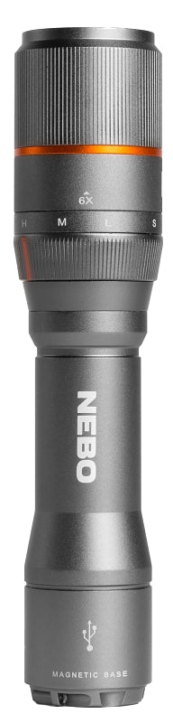 Nebo DAVINCI NEB-FLT-0018 Handheld Flashlight, 2000 mAh, Lithium-Ion Battery, LED Lamp, 1000 Lumens, 2 hr Run Time