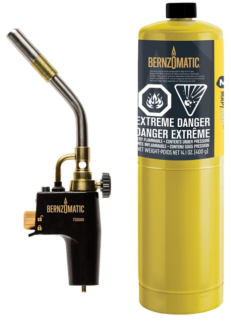 BernzOmatic TS8000KC CAN Torch Kit, Aluminum, Pack of 3