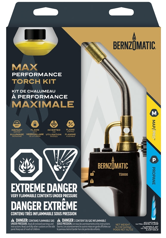 BernzOmatic TS8000KC CAN Torch Kit, Aluminum, Pack of 3