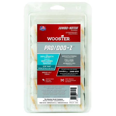 Wooster Pro-Doo Z Fabric 4.5 in. W X 3/8 in. Jumbo Paint Roller Cover 10 pk