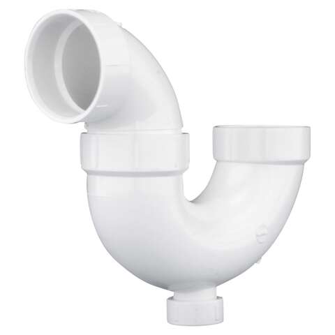 Charlotte Pipe Schedule 40 1-1/2 in. Hub X 1-1/2 in. D Hub PVC P-Trap with Clean Out 1 pk, Pack of 5