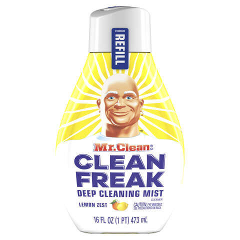 Mr. Clean Clean Freak Lemon Zest Scent Deep Cleaning Mist Refill Liquid 16 oz, Pack of 6