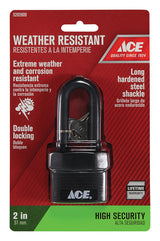 Ace 1-5/8 in. H X 2 in. W X 1-1/8 in. L Steel Double Locking Padlock