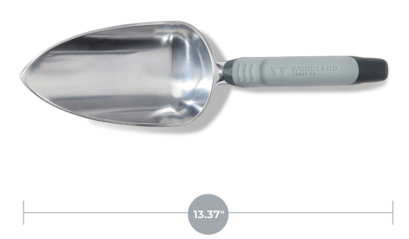 Woodland Tools Co 30-9008-100 Heavy-Duty Trowel, Extra Wide Blade, Aluminum Blade, Poly Handle, 13.37 in OAL, Pack of 12