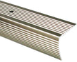M-D 43880 Stair Edging, 72 in L, 1-1/8 in W, 1-1/8 in H, Aluminum, Pewter