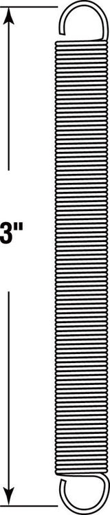 Prime-Line 3 in. L X 5/16 in. D Extension Spring 2 pk