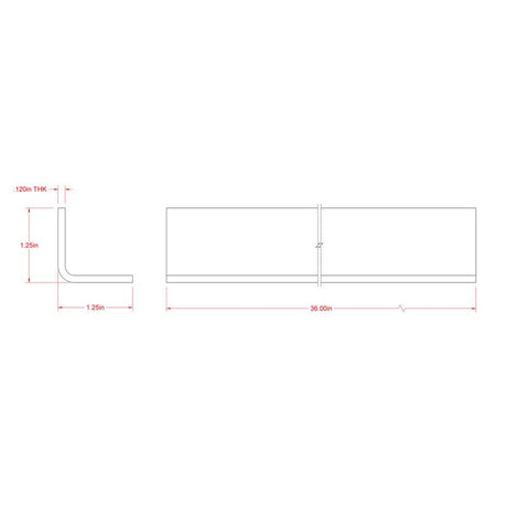 SteelWorks 1/8 in. X 1-1/4 in. W X 36 in. L Steel L-Angle