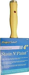 Linzer 3550-4 Paint Brush, 4 in W, 3-1/8 in L Bristle, Polyester Bristle, Threaded Handle
