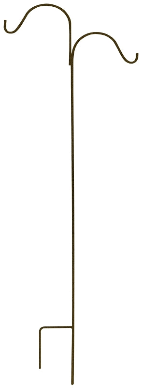Landscapers Select GB-3092-1 Shepherd Hook, 24 in L, 64 in H, Steel, Hammer Tone Bronze, Matte, Floor