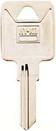 Hy-Ko 11010TM2 Key Blank, Brass, Nickel, For: Trimark Cabinet, House Locks and Padlocks, TM2 Key Number, Pack of 10