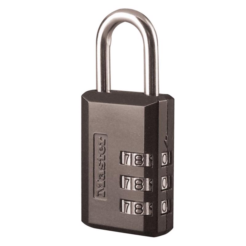 Master Lock 1-3/16 in. W Steel 3-Dial Combination Luggage Lock
