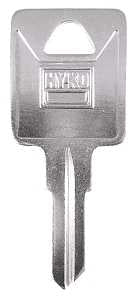 Hy-Ko 11010TM17 Key Blank, Brass, Nickel-Plated, For: Trimark TM17 Locks, Pack of 10