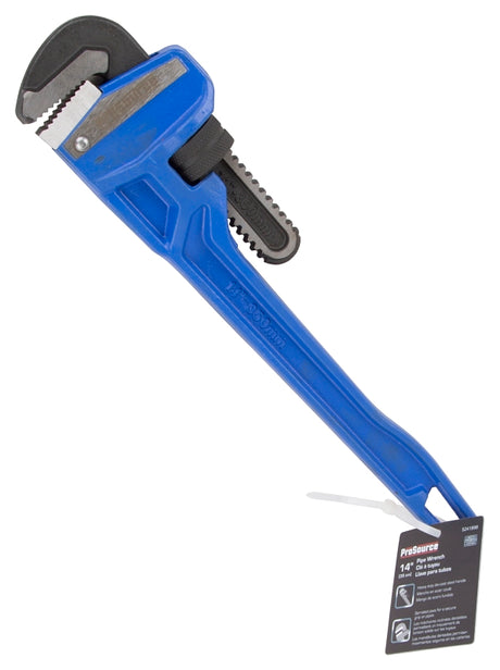 Vulcan JL40114 Pipe Wrench, 38 mm Jaw, 14 in L, Serrated Jaw, Die-Cast Carbon Steel, Powder-Coated, Heavy-Duty Handle