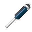 Bosch 85269MC Router Bit, 3/8 in Dia Cutter, 2-1/8 in OAL, 1/4 in Dia Shank, 2-Cutter, Steel