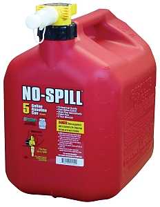 No-Spill 1460 Gas Can, 5 gal Capacity, Plastic, Red