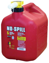 No-Spill 1460 Gas Can, 5 gal Capacity, Plastic, Red