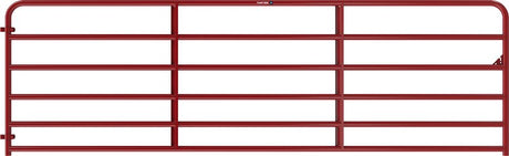 Tarter 2RG14 Bull Gate, 14 ft W Gate, 52 in H Gate, Steel Frame, Red