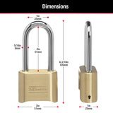 Master Lock 4-1/8 in. H X 2 in. W Steel Resettable Combination Combination Padlock