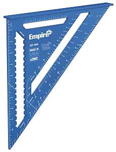 Empire E3992 Rafter Square, 0.13 in Graduation, Aluminum, 12 in L, 11.9 in W