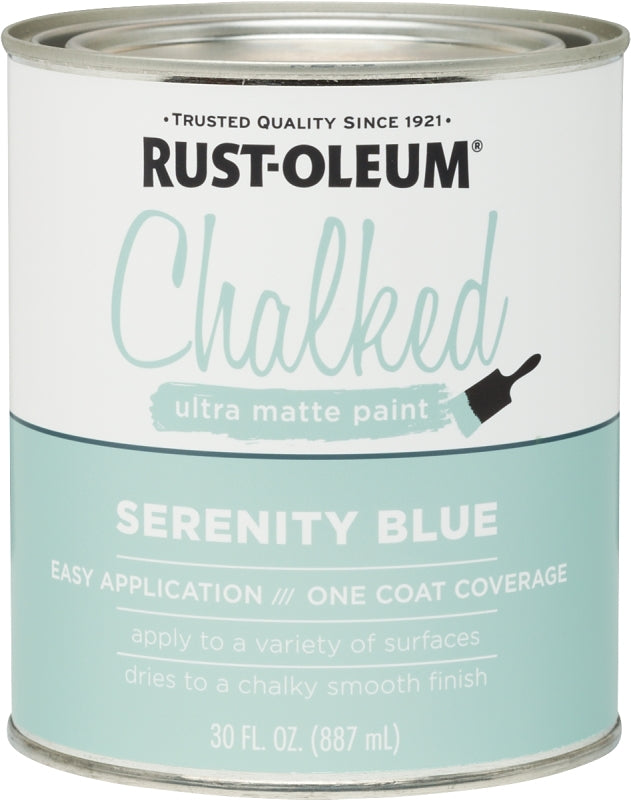 Chalked 285139 Chalk Paint, Ultra Matte, 30 oz, Serenity Blue, Pack of 2