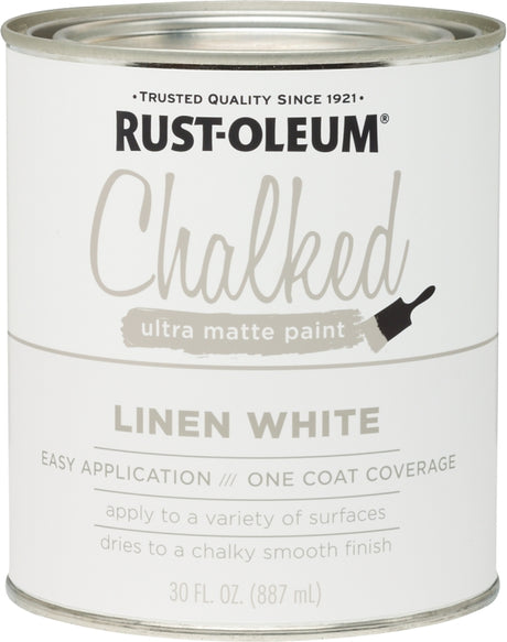 Chalked 285140 Chalk Paint, Ultra Matte, 30 oz, Linen White, Pack of 2