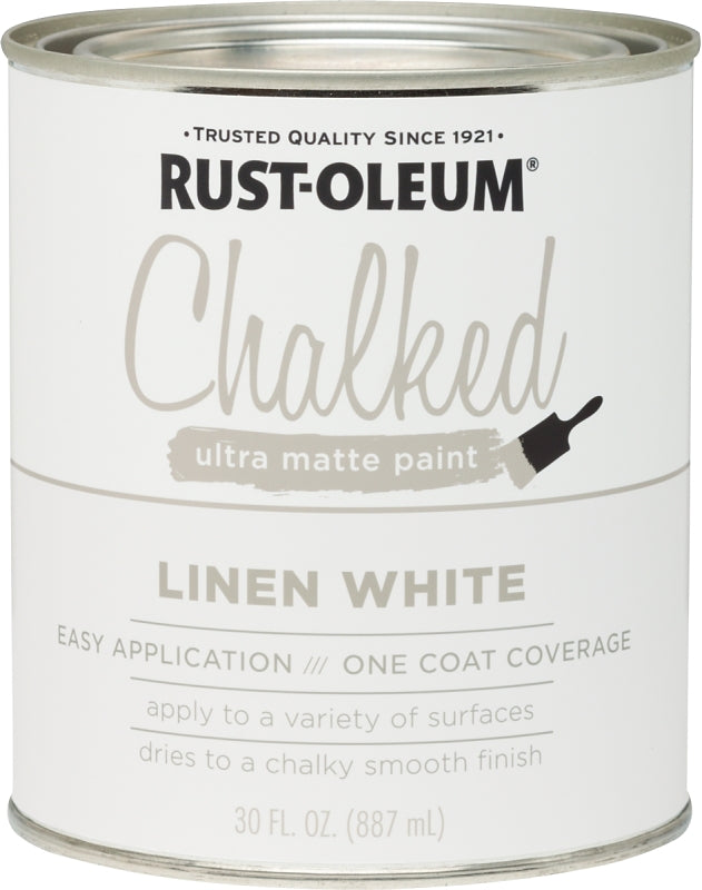 Chalked 285140 Chalk Paint, Ultra Matte, 30 oz, Linen White, Pack of 2