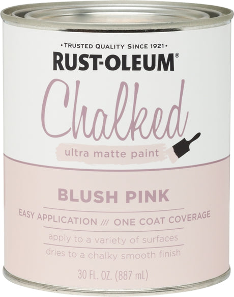 Chalked 285142 Chalk Paint, Ultra Matte, 30 oz, Blush Pink, Pack of 2