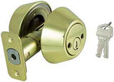 ProSource D272-RU5V Deadbolt, 3 Grade, Polished Brass, 2-3/8 to 2-3/4 in Backset, KW1 Keyway, Pack of 3