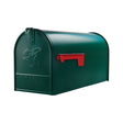 Architectural Mailboxes Elite Classic Galvanized Steel Post Mount Green Mailbox