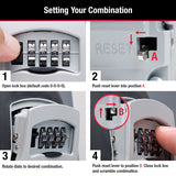 Master Lock 5-7/32 in. H X 3-1/4 in. W Metal 4-Digit Combination Lock Box, Pack of 4