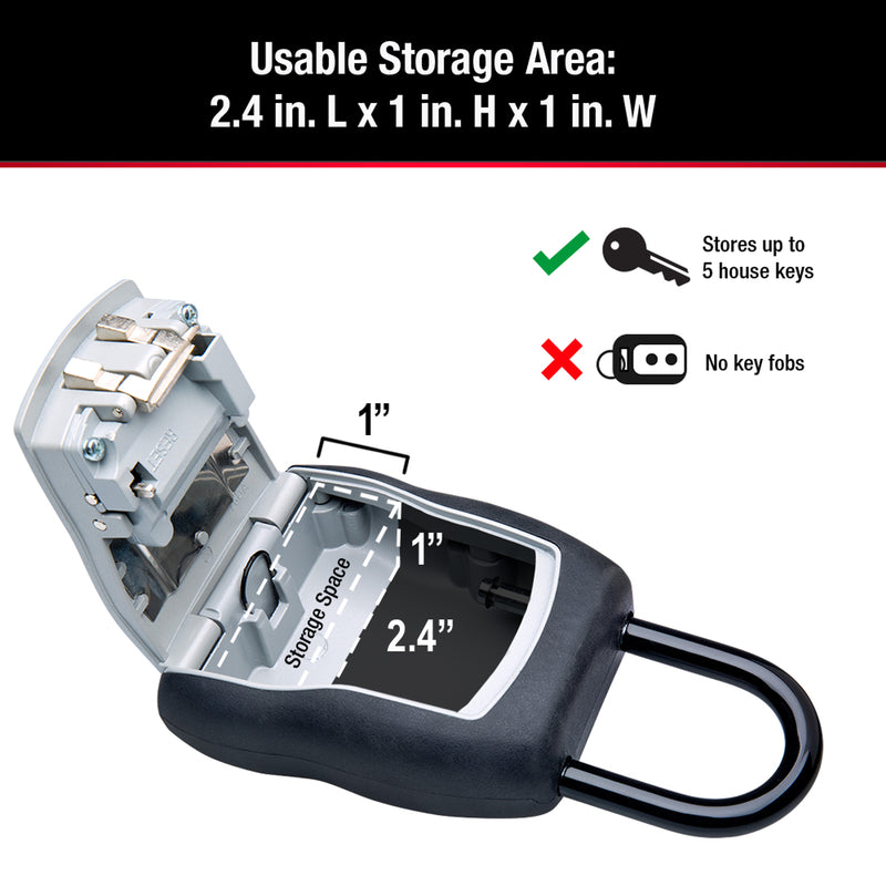 Master Lock 5-7/32 in. H X 3-1/4 in. W Metal 4-Digit Combination Lock Box, Pack of 4