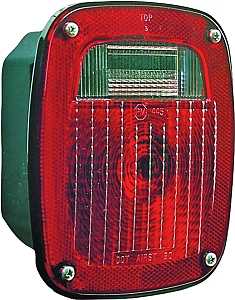 PM V445 Tail Light, Incandescent Lamp, Red/White Lamp