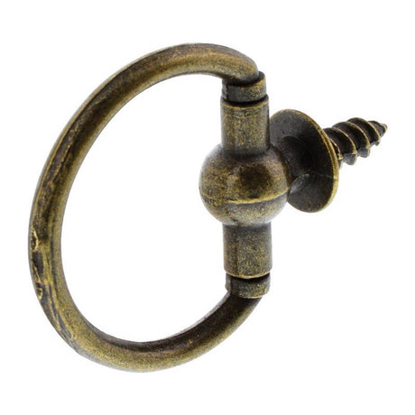 HILLMAN Antique Gold Round Ring Hanger 2 pk, Pack of 10