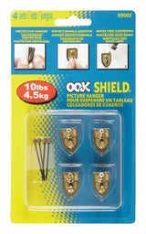 HILLMAN OOK Shield Picture Hanger 10 lb 4 pk