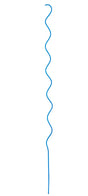 MAT Holding 901267BL6 Twisted Garden Stake, 60 in L, Steel, Blue, Powder-Coated, Pack of 6