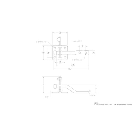 Ace 6.89 in. H X 5 in. W X 1.86 in. L Zinc Gate Latch