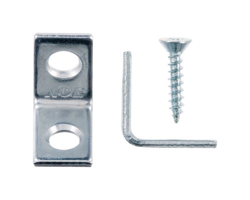 Ace 3/4 in. H X 2.75 in. W X 3/4 in. D Zinc Inside L Corner Brace, Pack of 10