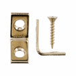 Ace 3/4 in. H X 1/2 in. W X 3/4 in. D Brass Inside L Corner Brace, Pack of 5