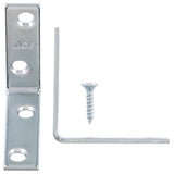 Ace 2 in. H X 2 in. W X 5/8 in. D Zinc Inside L Corner Brace, Pack of 10