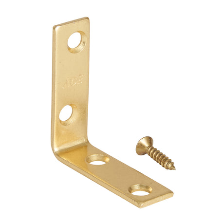 Ace 2 in. H X 3.75 in. W X 2 in. D Brass Inside L Corner Brace, Pack of 5