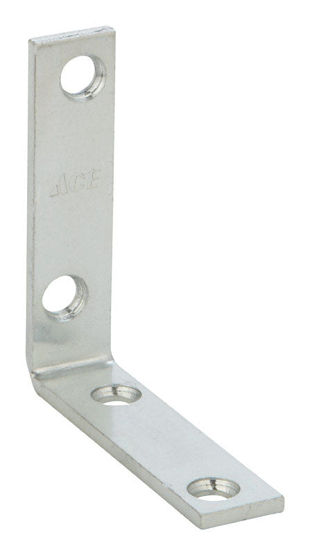 Ace 2-1/2 in. H X 5/8 in. W X 2-1/2 in. D Zinc Inside L Corner Brace, Pack of 25
