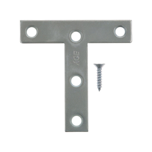 Ace 3 in. H X 3.75 in. W X 3 in. D Zinc Tee Plate, Pack of 5